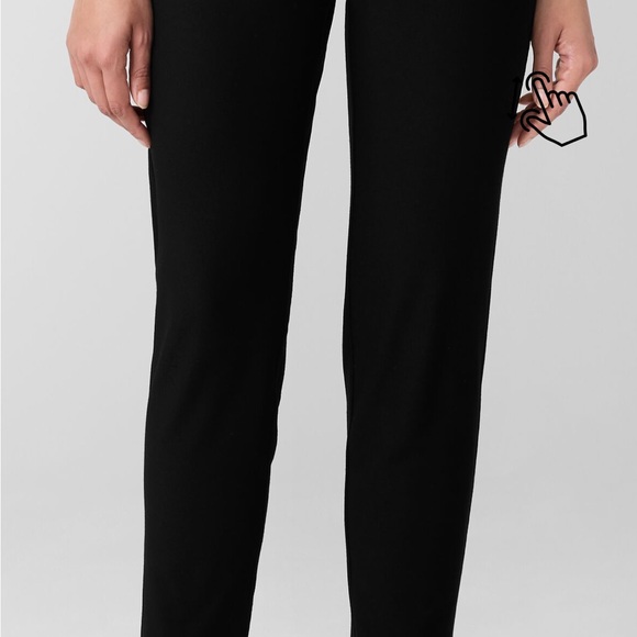 Eileen Fisher stretch crepe pants, black - Picture 1 of 5